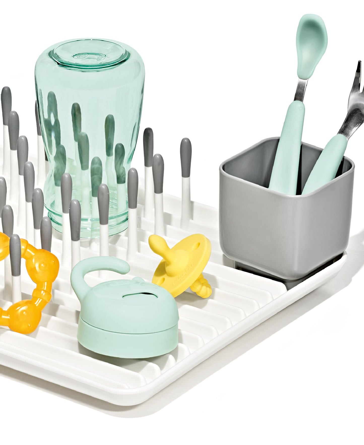 Oxo Tot bottle rack in gray packaging box