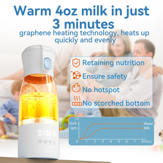 Homehelp 17 fluid ounce milk warmer showing formula storage compartment