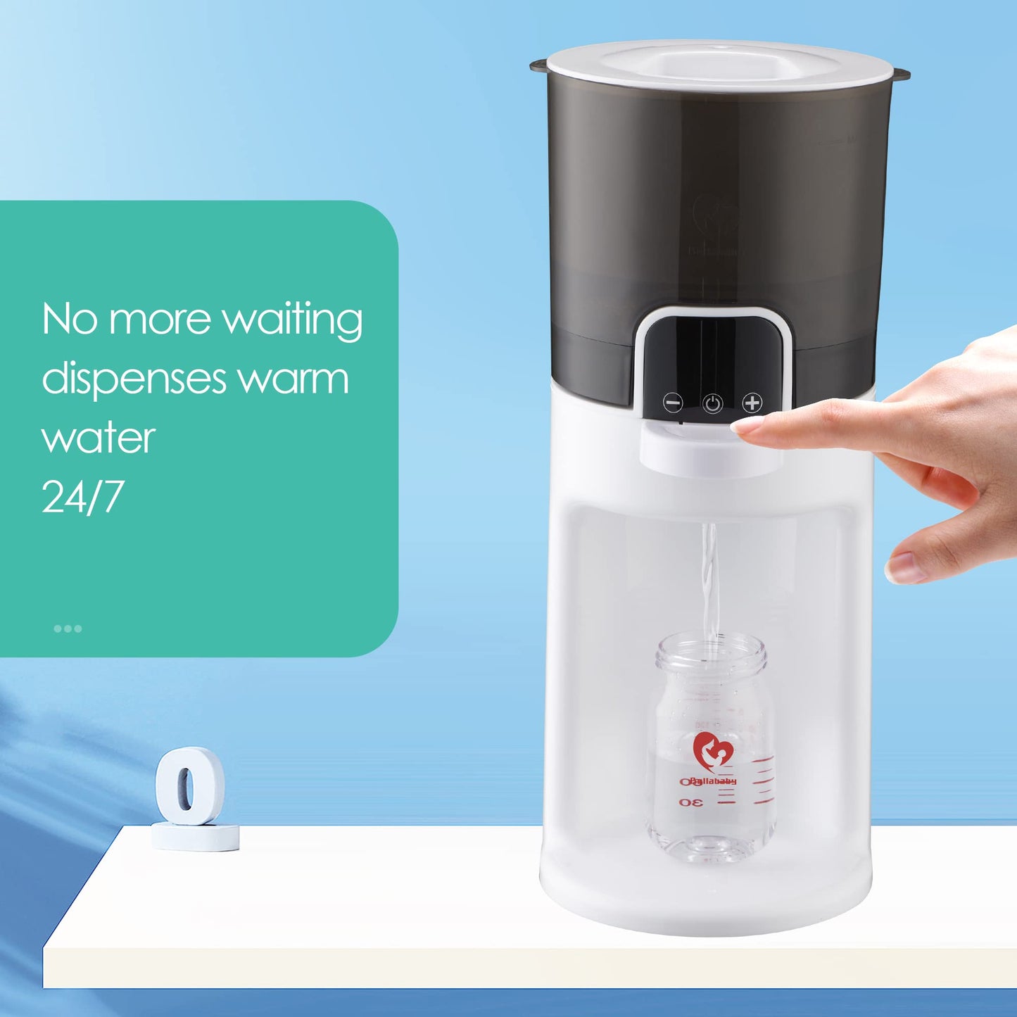 Bellababy bottle feeding appliance showing temperature settings