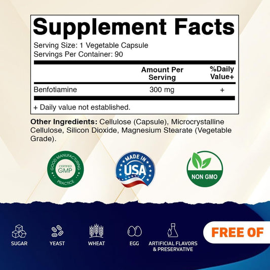 Vitamatic Fat Soluble Vitamin B1 supplement bottle showing product details and capsule count
