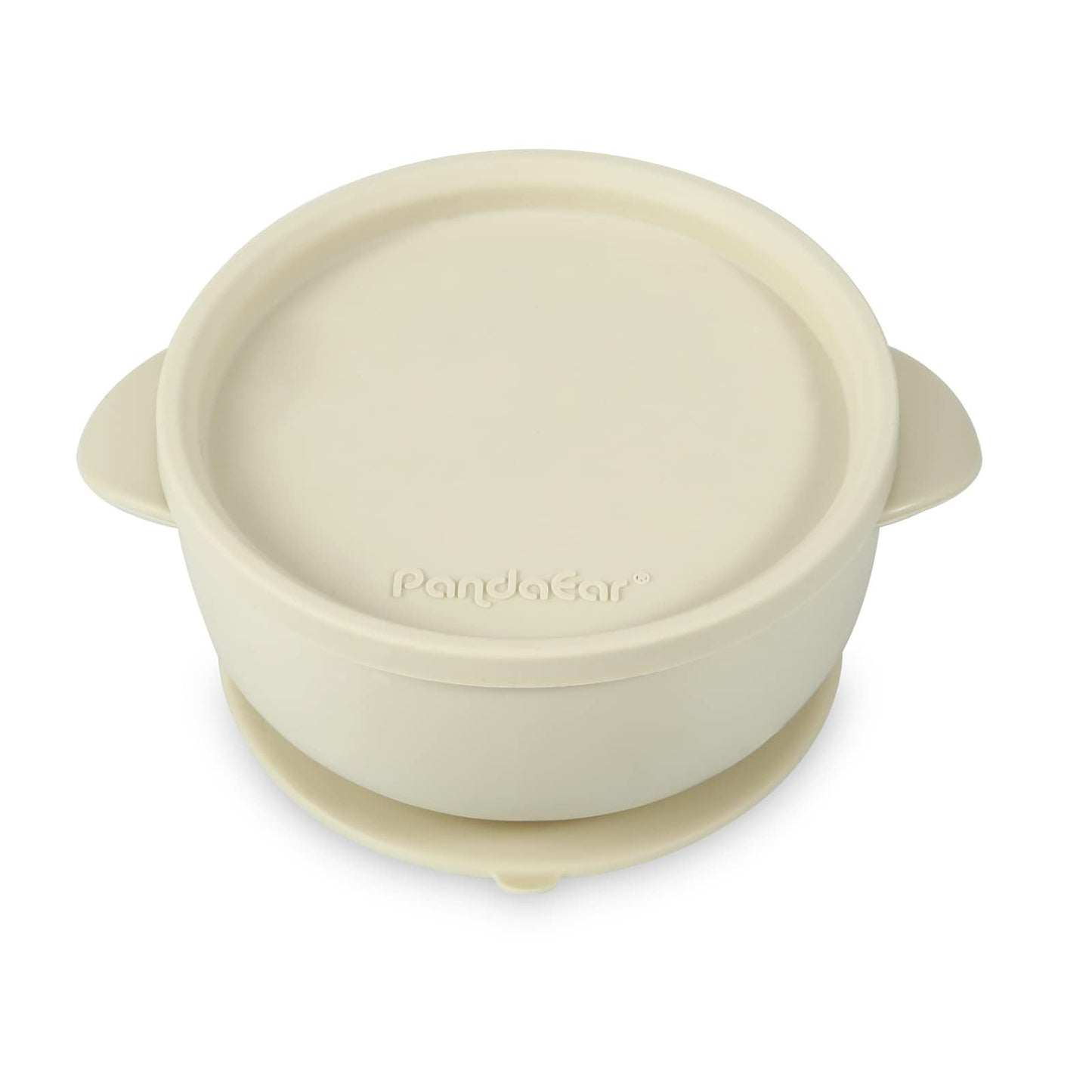 Three pack of Pink Rose Linen silicone bowls for infants