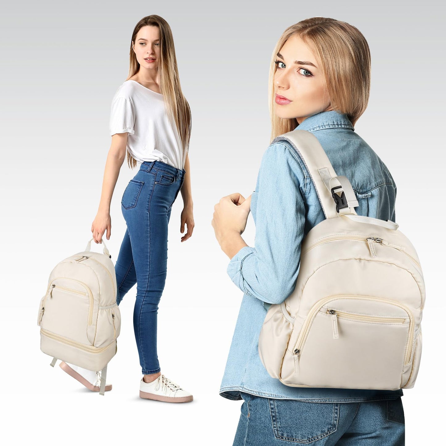 GDNasist hands-free pumping backpack for Spectra S1 and S2 showing full storage capacity.