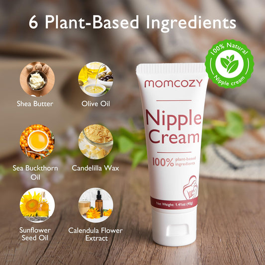 Momcozy natural lanolin free nipple balm tube