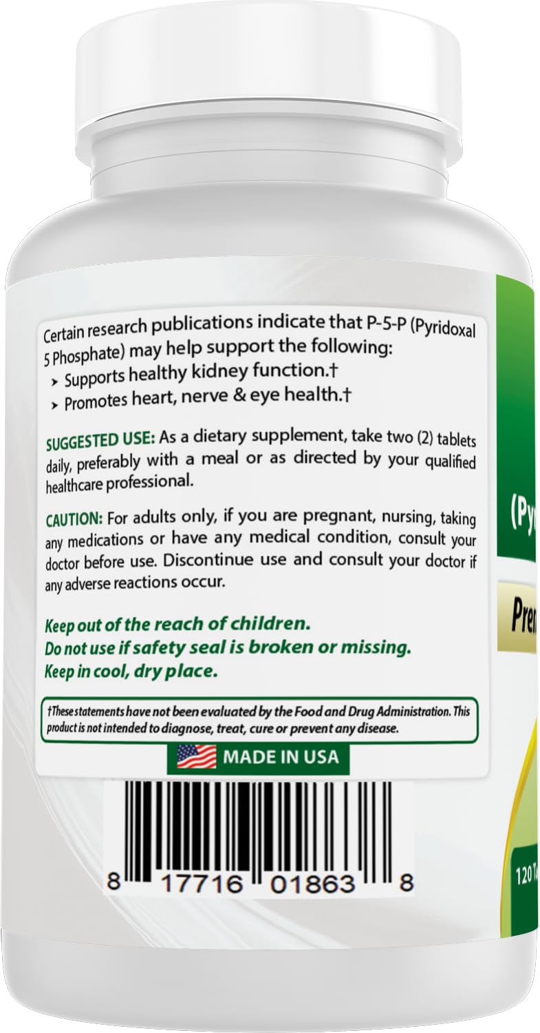 Best Naturals P5P Vitamin B6 100 mg active coenzyme supplement bottle