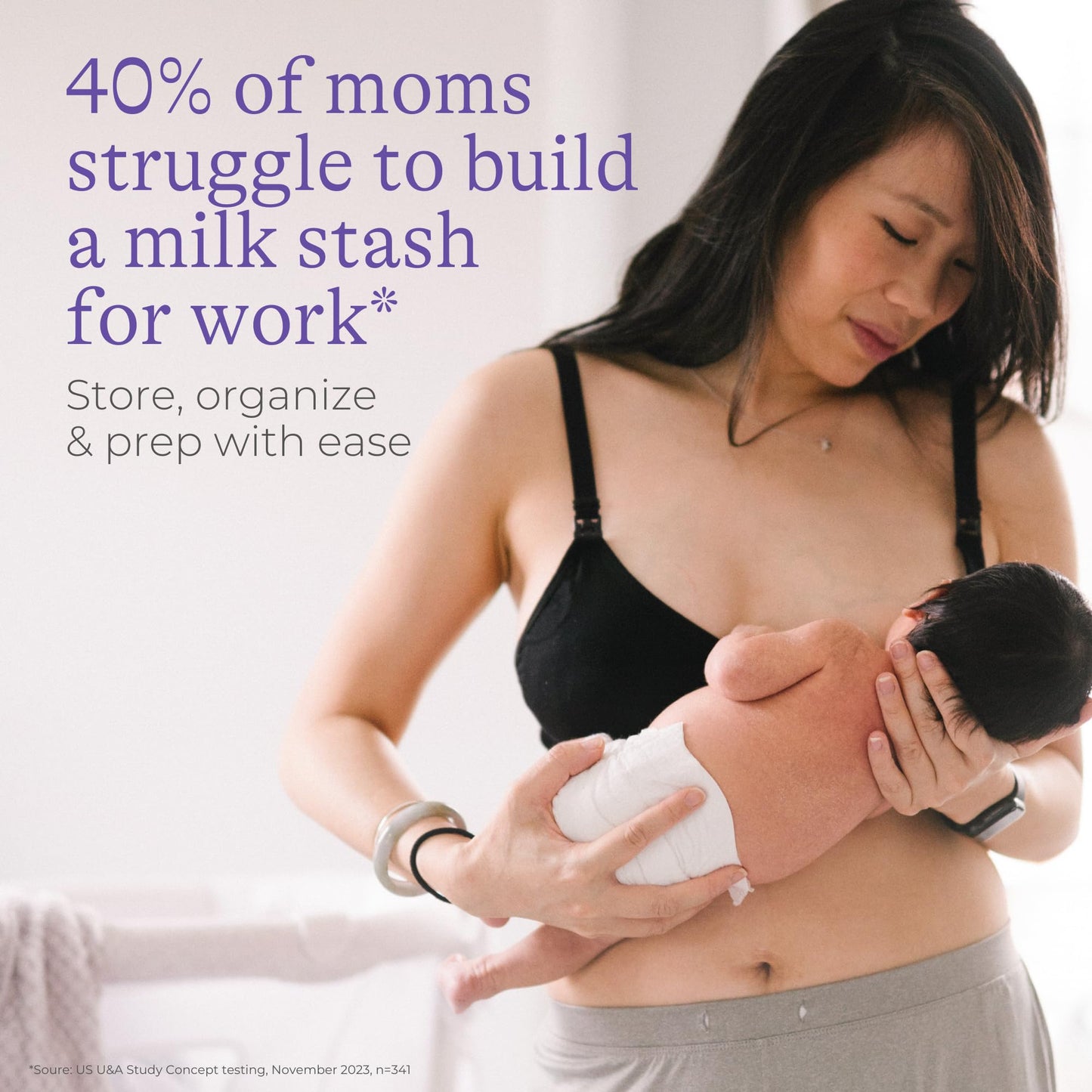 Packaging of Lansinoh Breastmilk Storage Container with Quick-Freeze Tray
