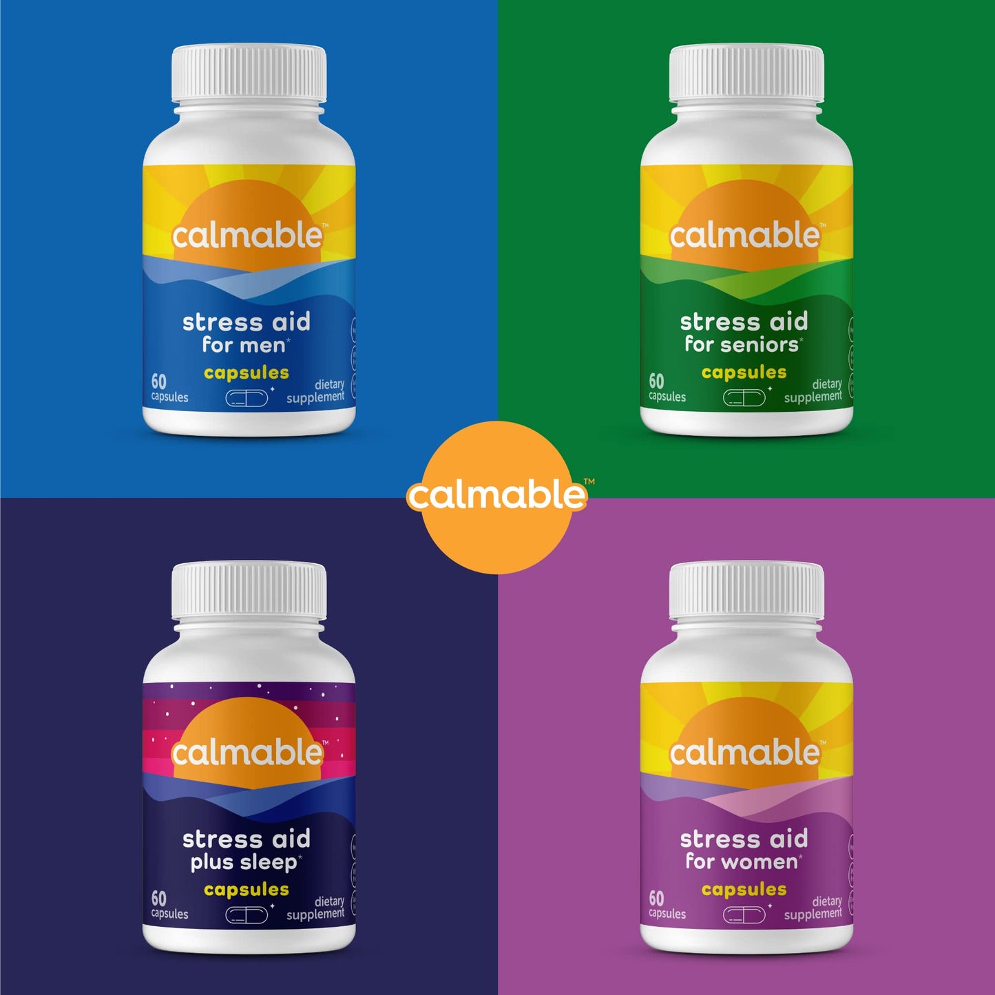 Calmable teen supplement bottle for mood support