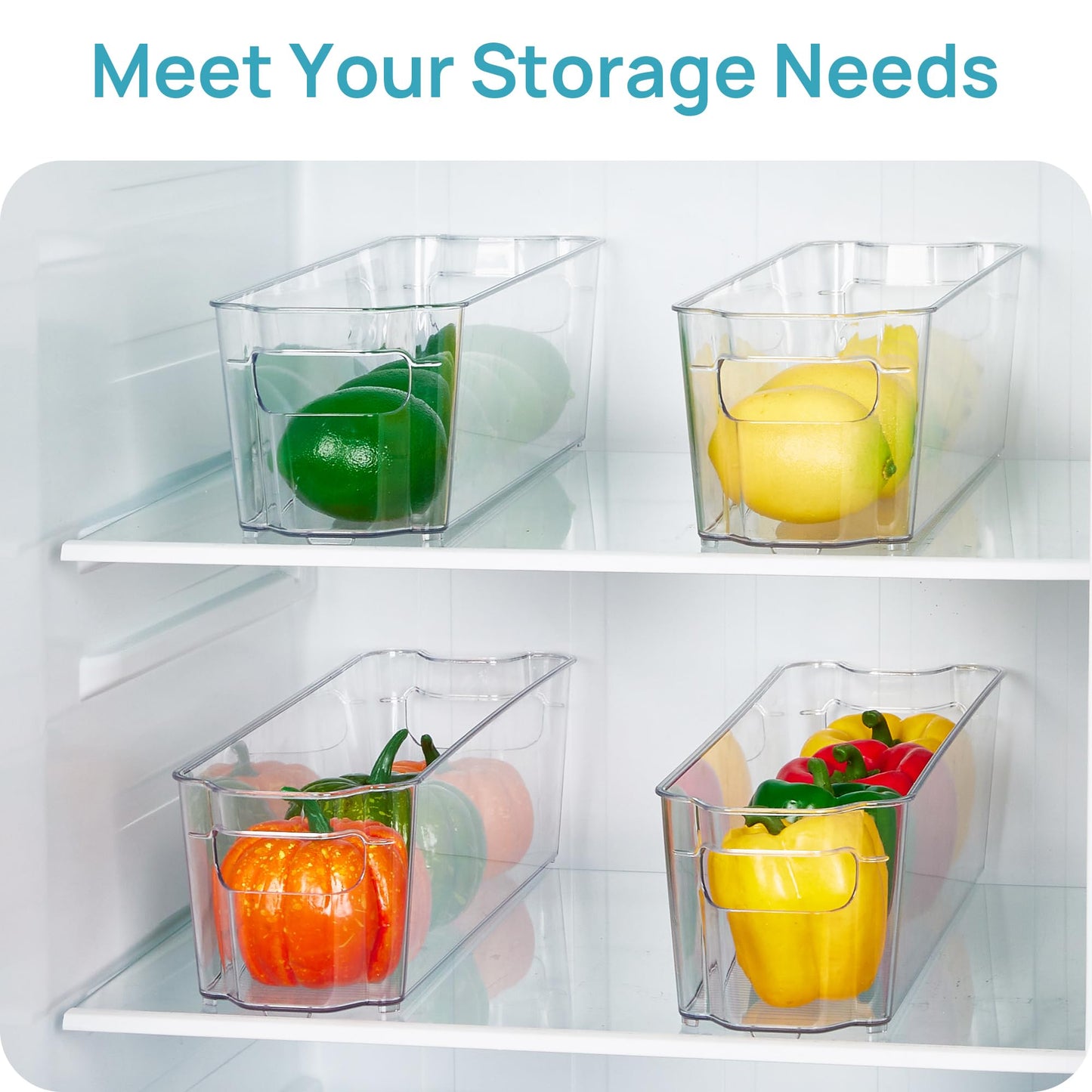 Vtopmart clear bin set for organized baby food and formula storage