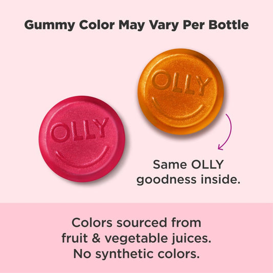 OLLY Grapefruit Glam supplement bottle showing ingredient highlights and 60 count size