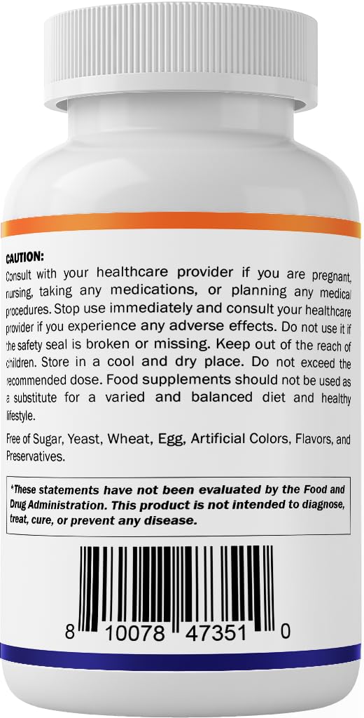 Vitamatic biotin full year supply bottle displaying legal product disclosures