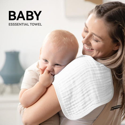 Close up of 6-layer cotton texture on Synrroe burp cloths