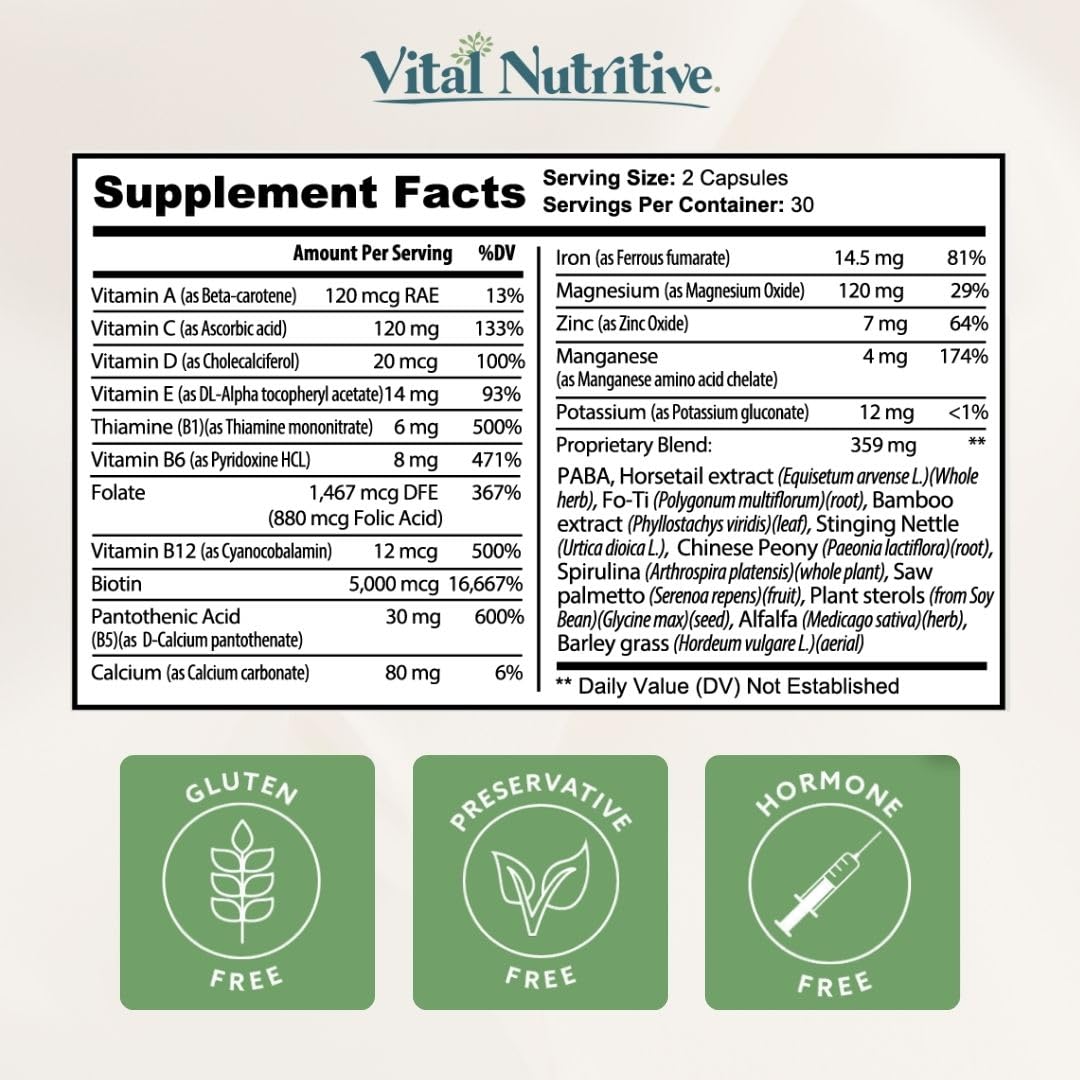 Vital Nutritive Vital Hair Complex top view of the secure bottle cap and seal