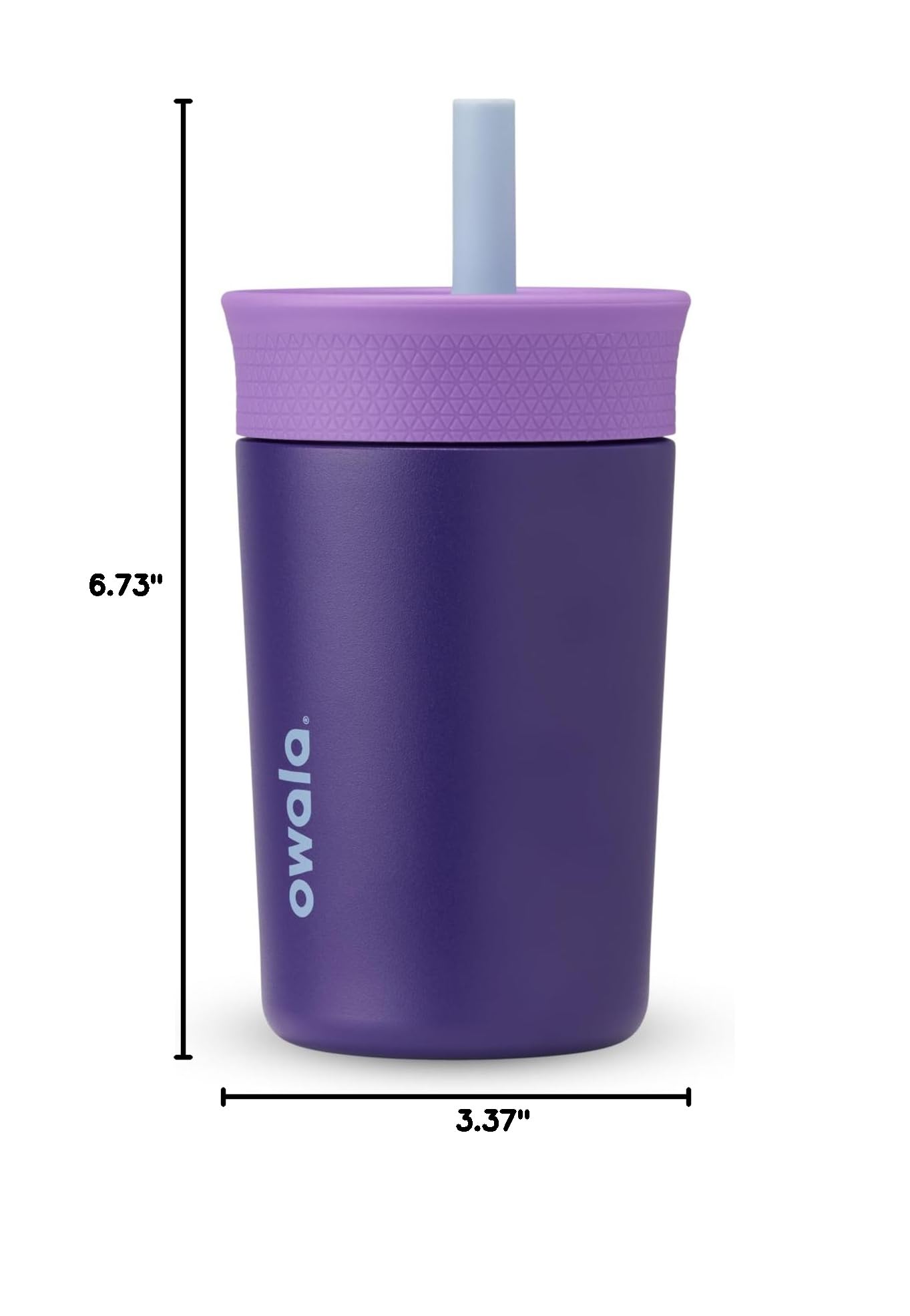 Authentic Owala Kids Tumbler in vibrant purple finish for children