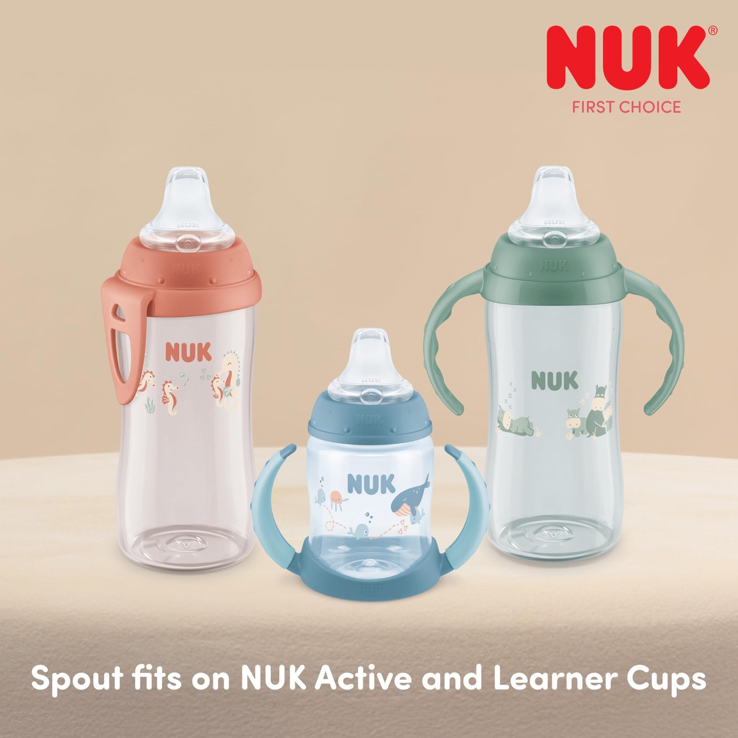 Authentic USA imported NUK replacement spouts packaging view