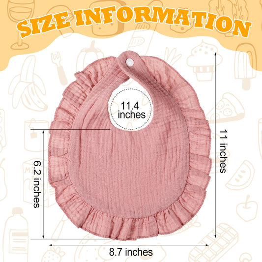 Mepase muslin baby bibs showing snap button closure detail