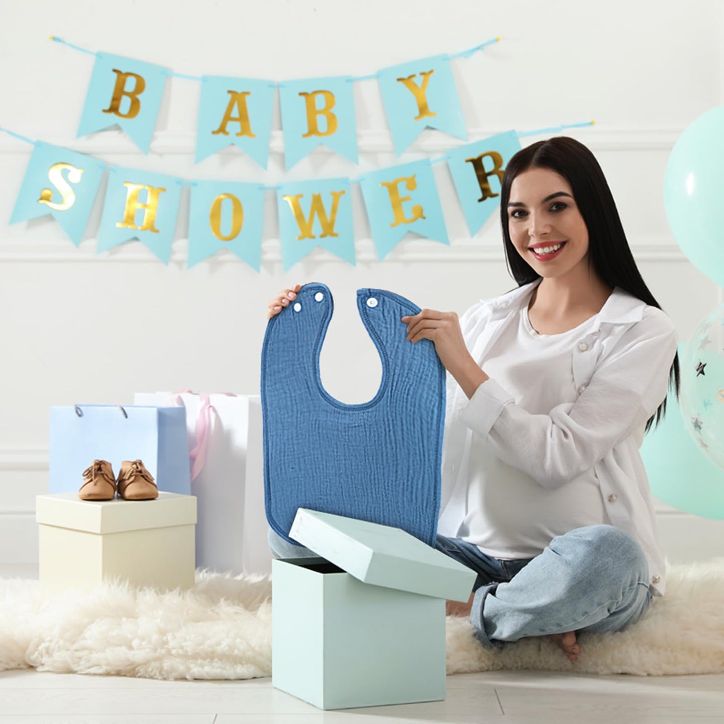 Toulite absorbent muslin bibs for teething infants