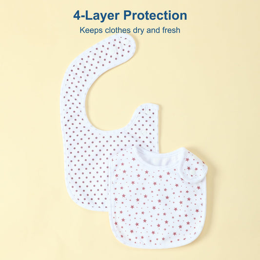 Soft absorbent bandana bibs for infants showing texture