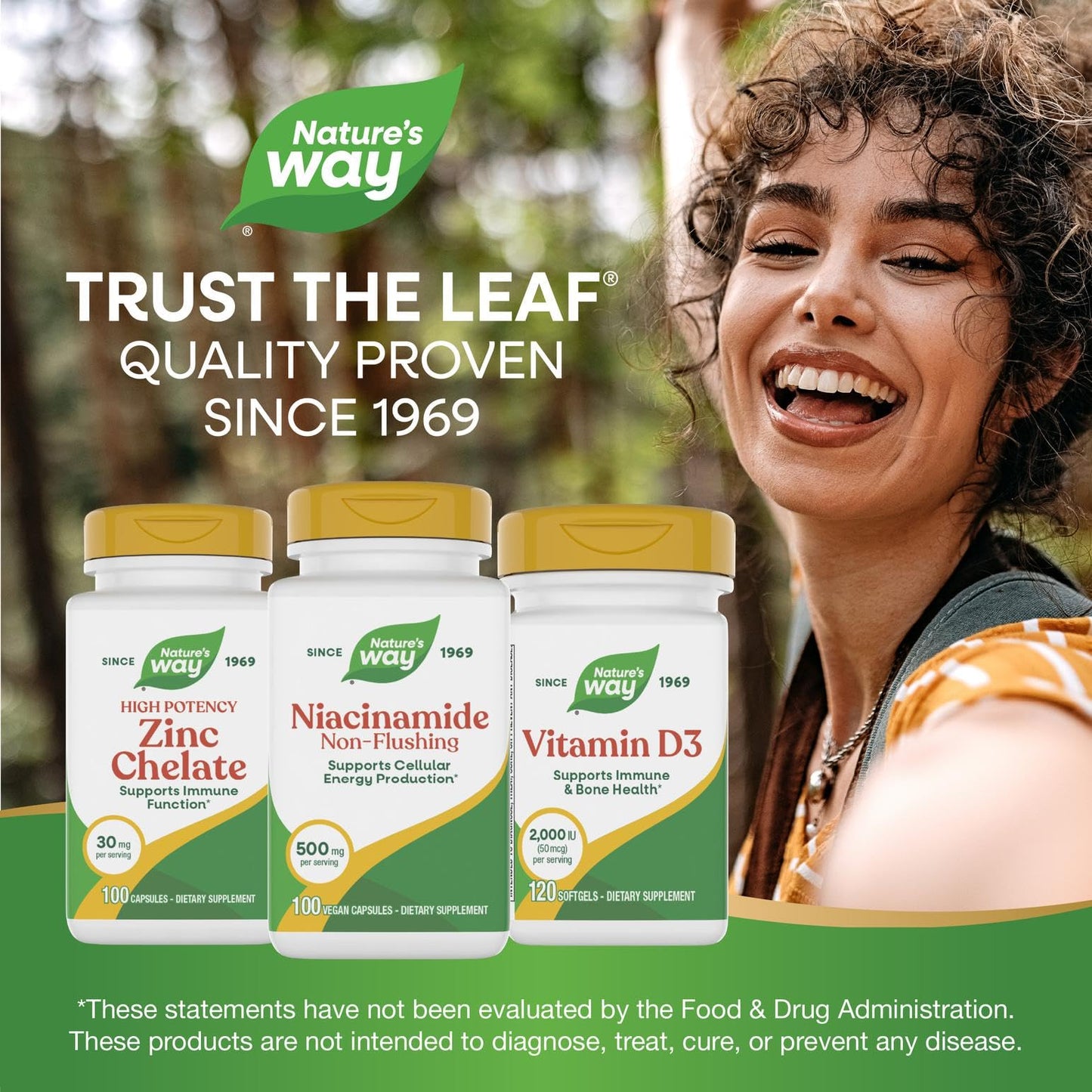 Nature's Way brand premium vitamin B3 health supplement for metabolism support