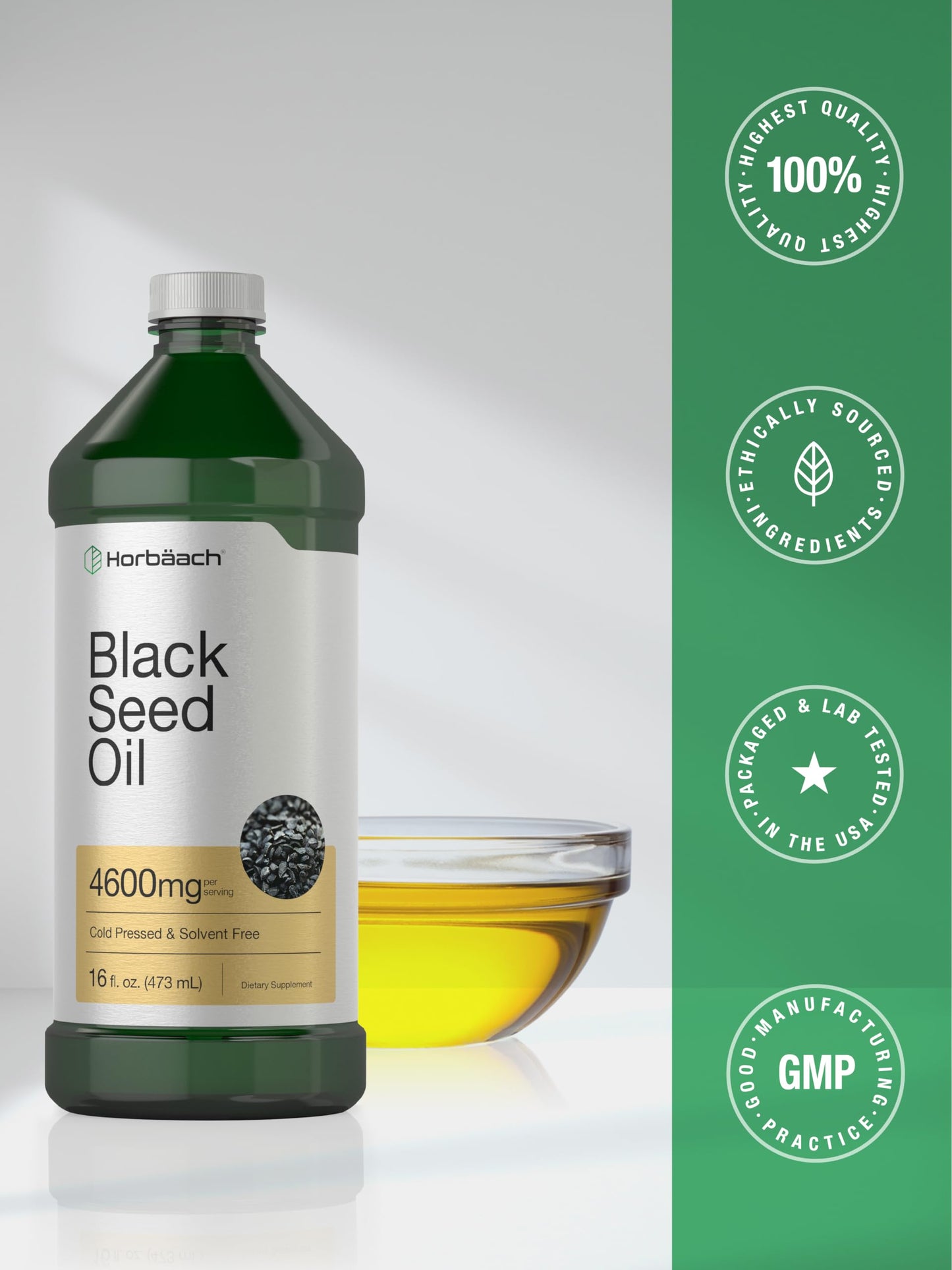Horbaach traditional herbal black cumin seed oil liquid for immune and antioxidant support