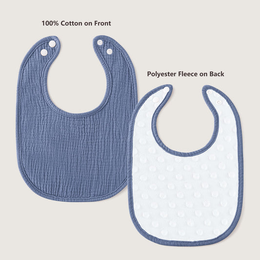 Susurration cotton muslin baby bibs assortment