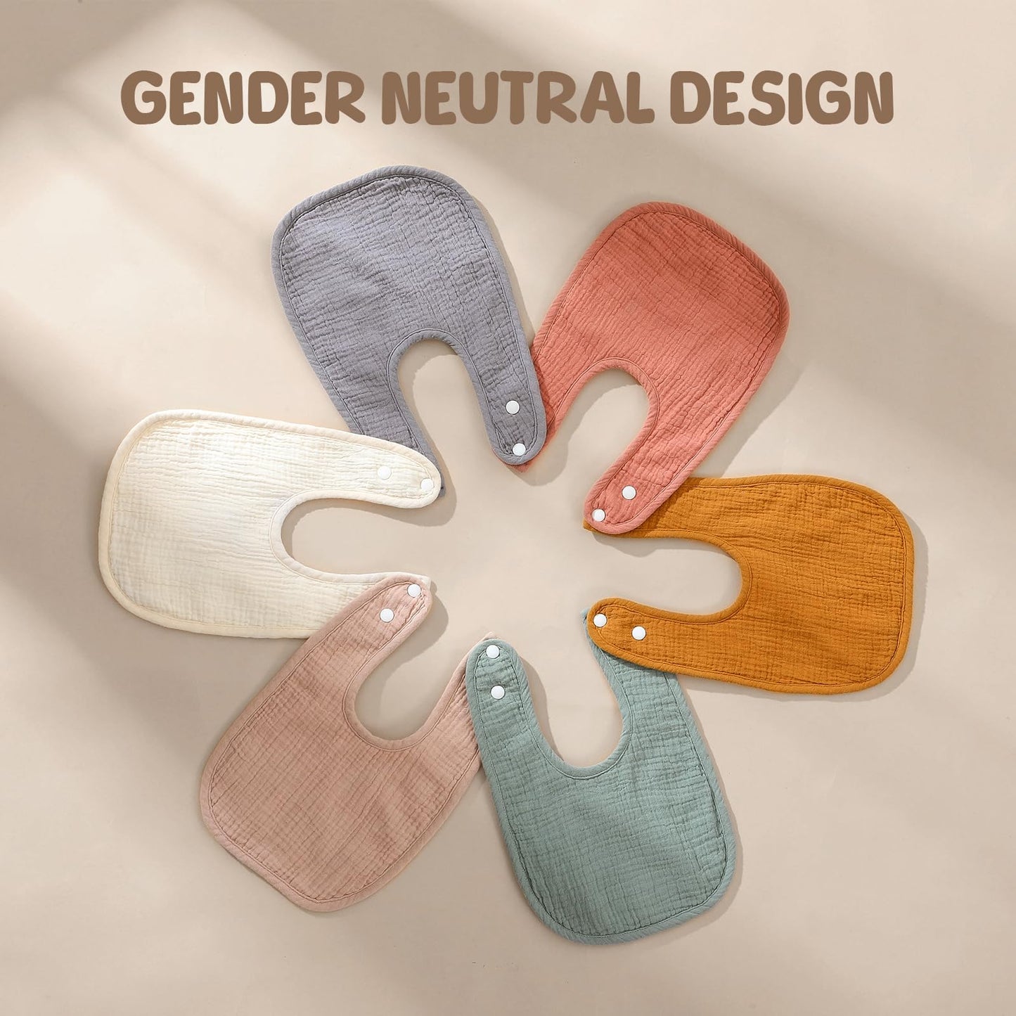 Poikshark baby drool bibs water resistant reverse side
