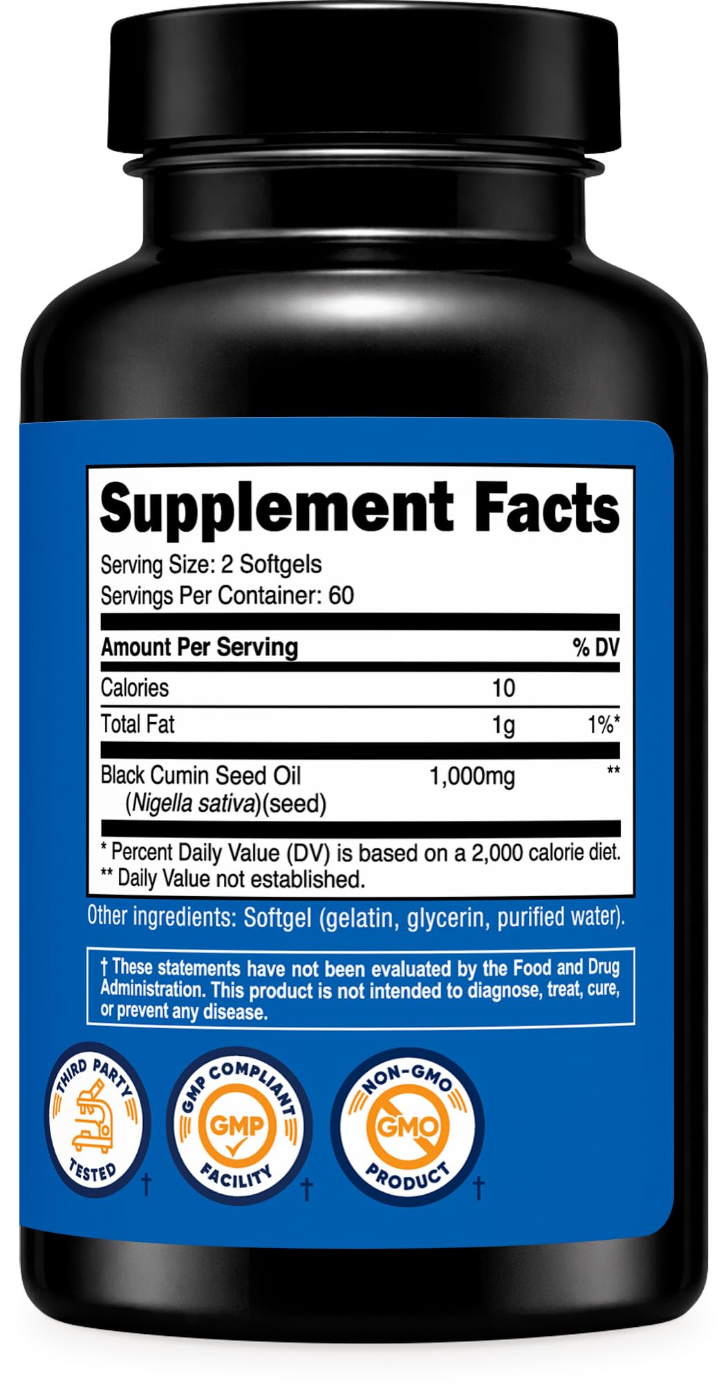 Natural source of Omega 3 6 and 9 essential fatty acids softgels close up view