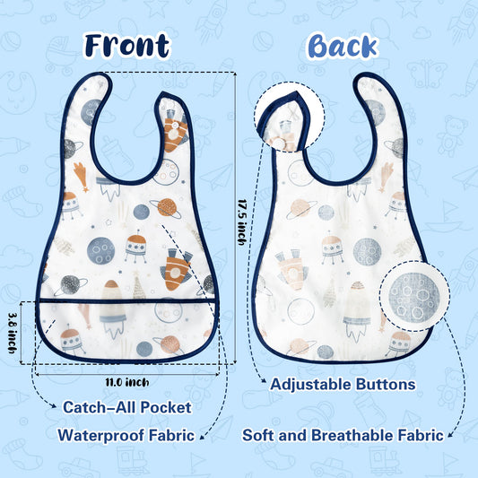 R Horse waterproof toddler feeding bibs set of 5
