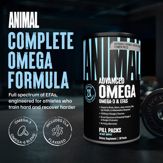 Animal Advanced Omega essential fatty acid supplement packaging