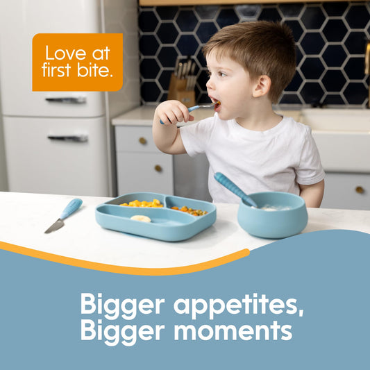 NumNum toddler fork and spoon stainless steel detail