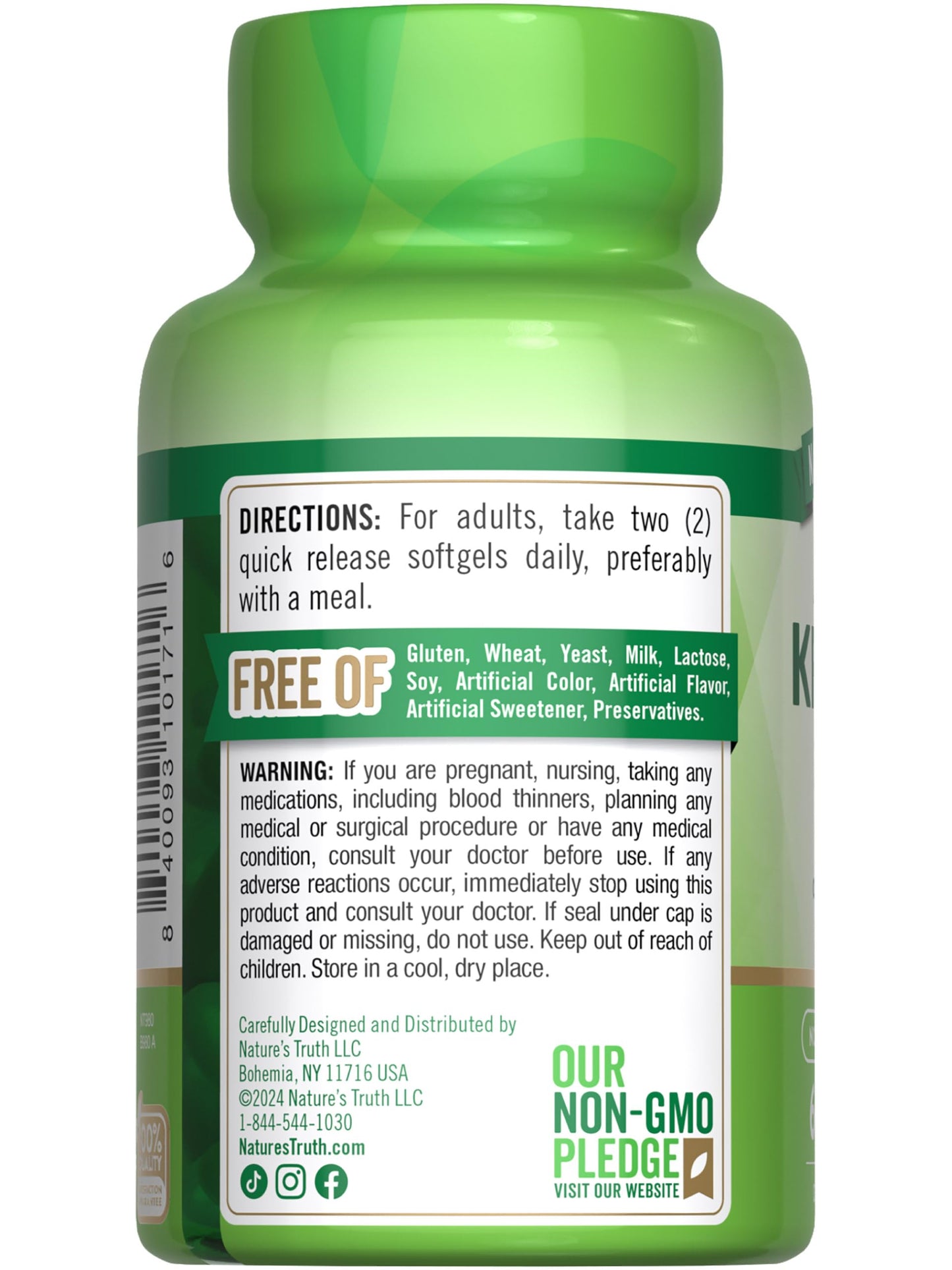 Nature's Truth Antarctic Krill Oil 60 count container for heart and brain support