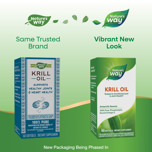Nature's Way 100 percent pure Antarctic krill oil supplement bottle