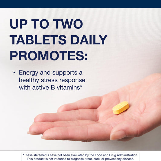 Metagenics active B6 B12 and folate supplement bottle displaying dietary information