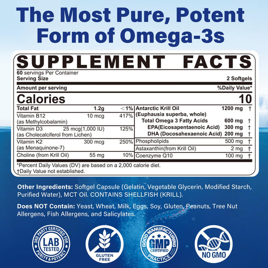 NEVISS pure krill oil bottle highlighting astaxanthin and marine phospholipids ingredients.