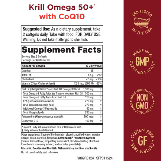 Close up of Purity Products 60 mini softgels packaging displaying the 1300mg blend label.