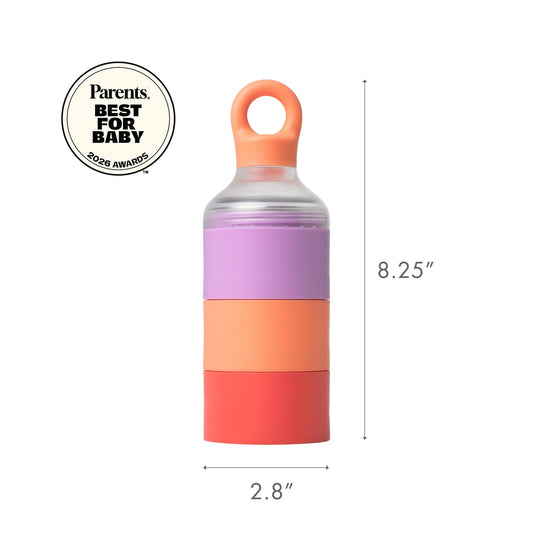 Boon Triful insulated formula containers stacked together for travel convenience