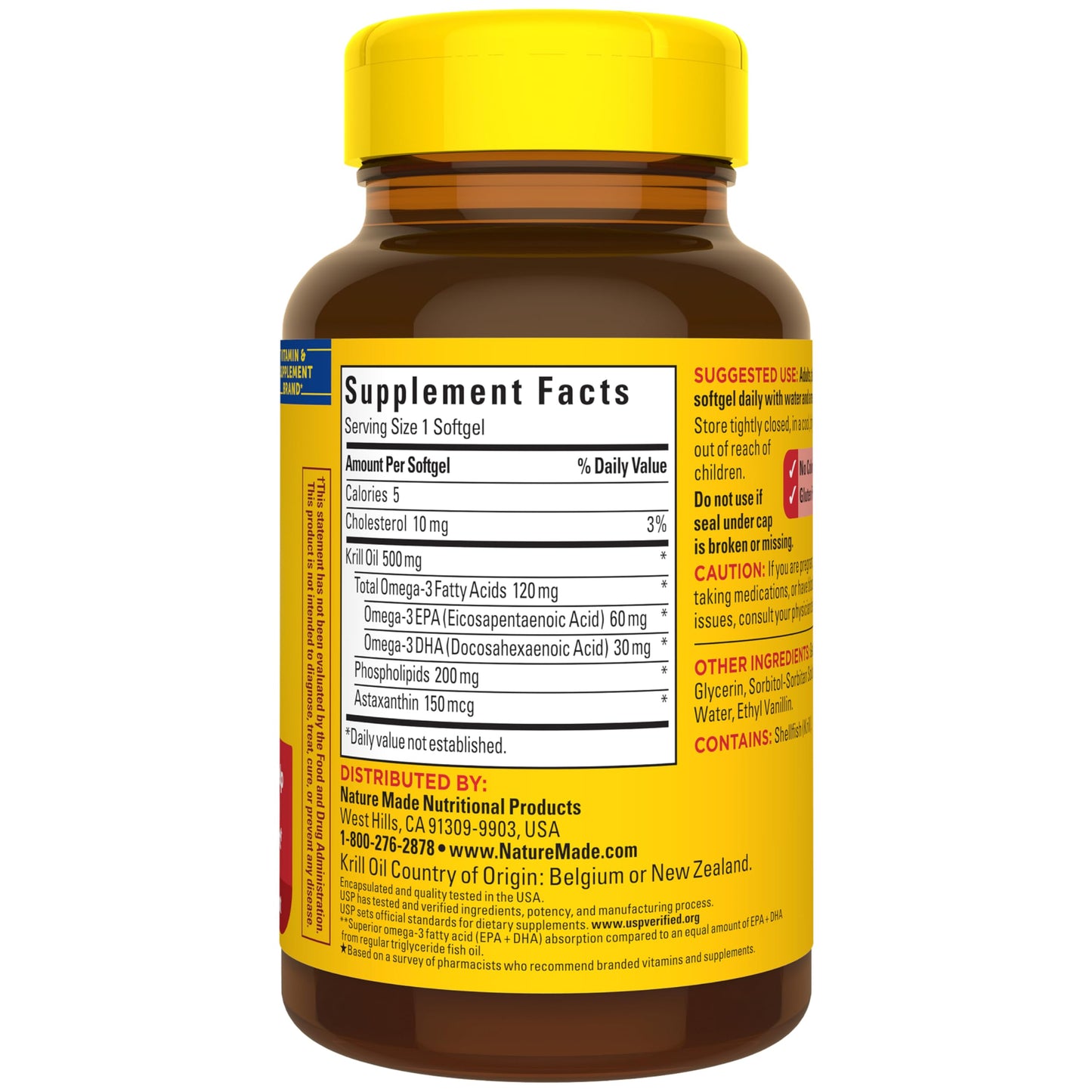Nature Made premium Omega 3 cardiovascular health supplement imported from USA on Rudra Retails