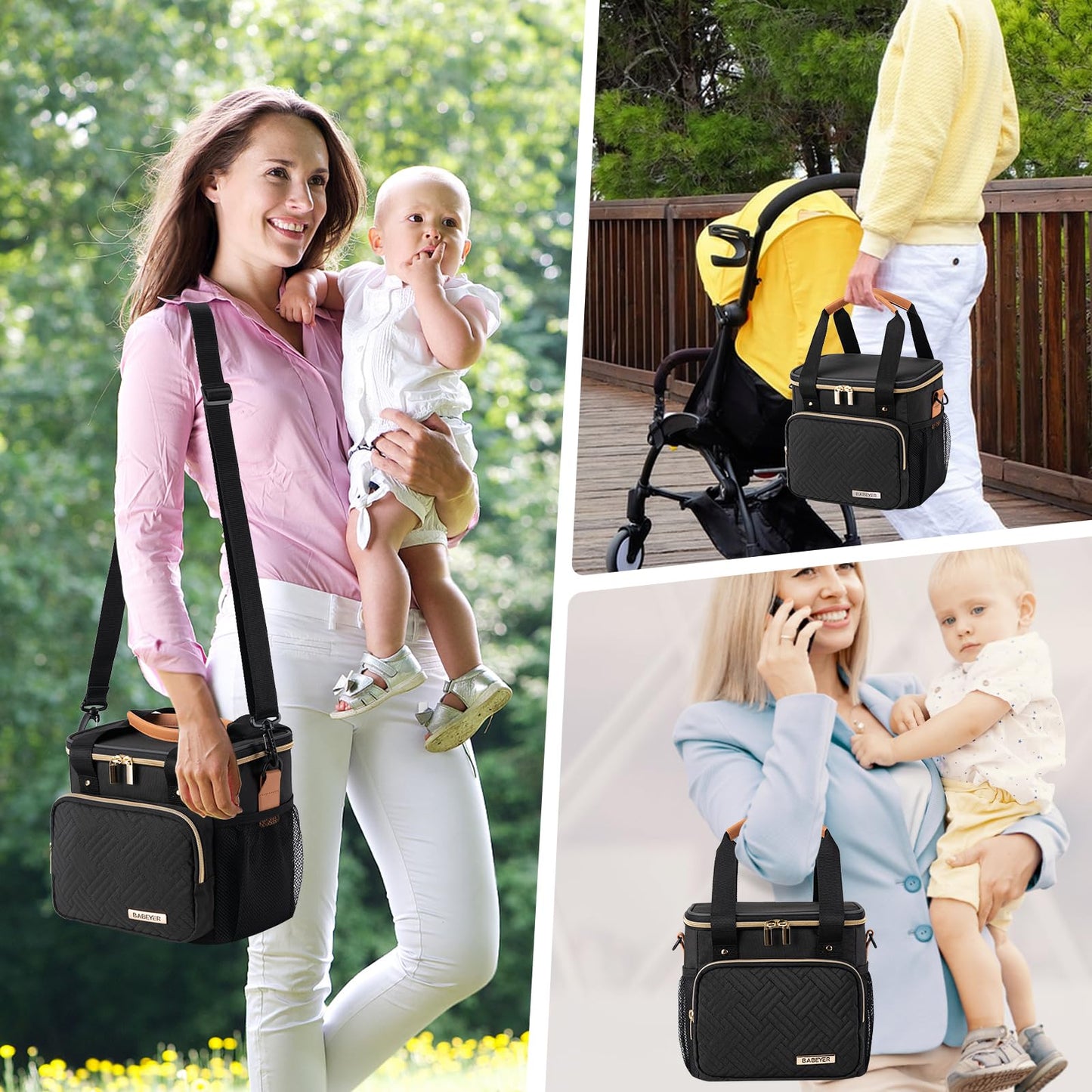 Babeyer portable cooler bag with shoulder strap for travel