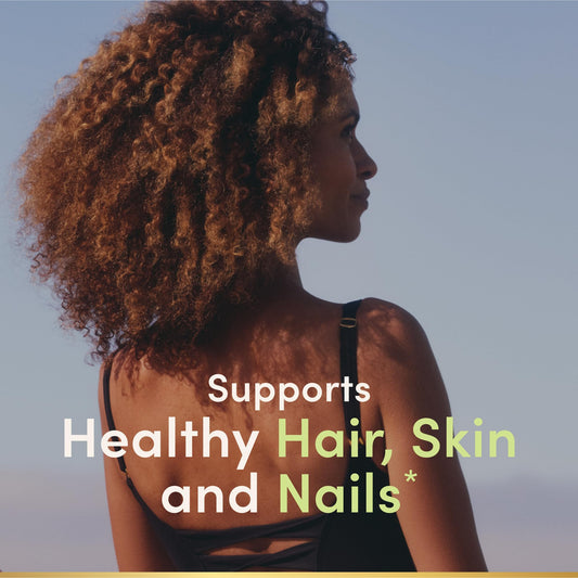 Nature's Bounty Biotin bottle showing supplement facts and ingredients