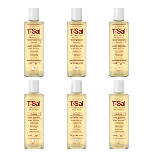 Neutrogena T/Sal Therapeutic Shampoo bottle back label displaying active three percent salicylic acid ingredient list
