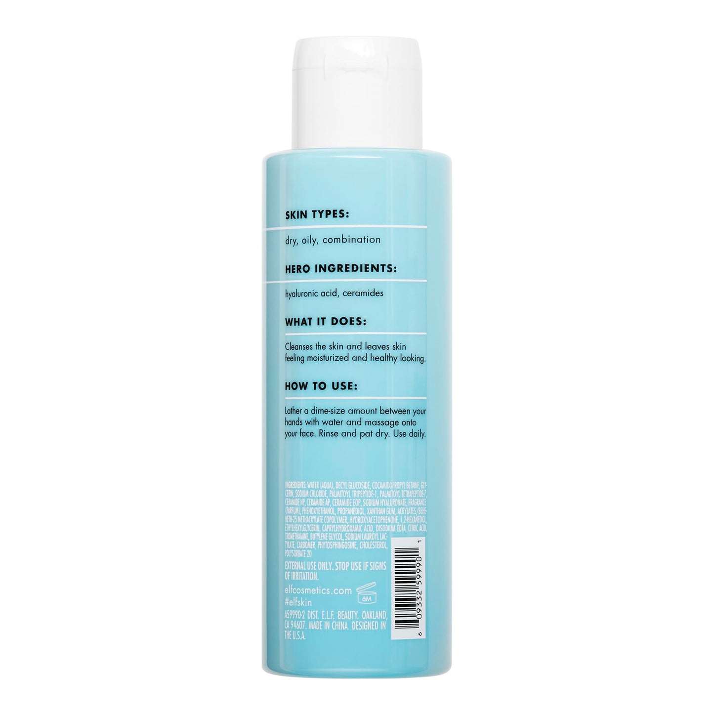 Gentle gel-to-foam face wash for all skin types texture demonstration