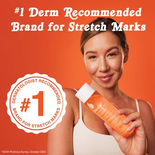 Bio-Oil bottle showing skincare benefits for scars and stretch marks