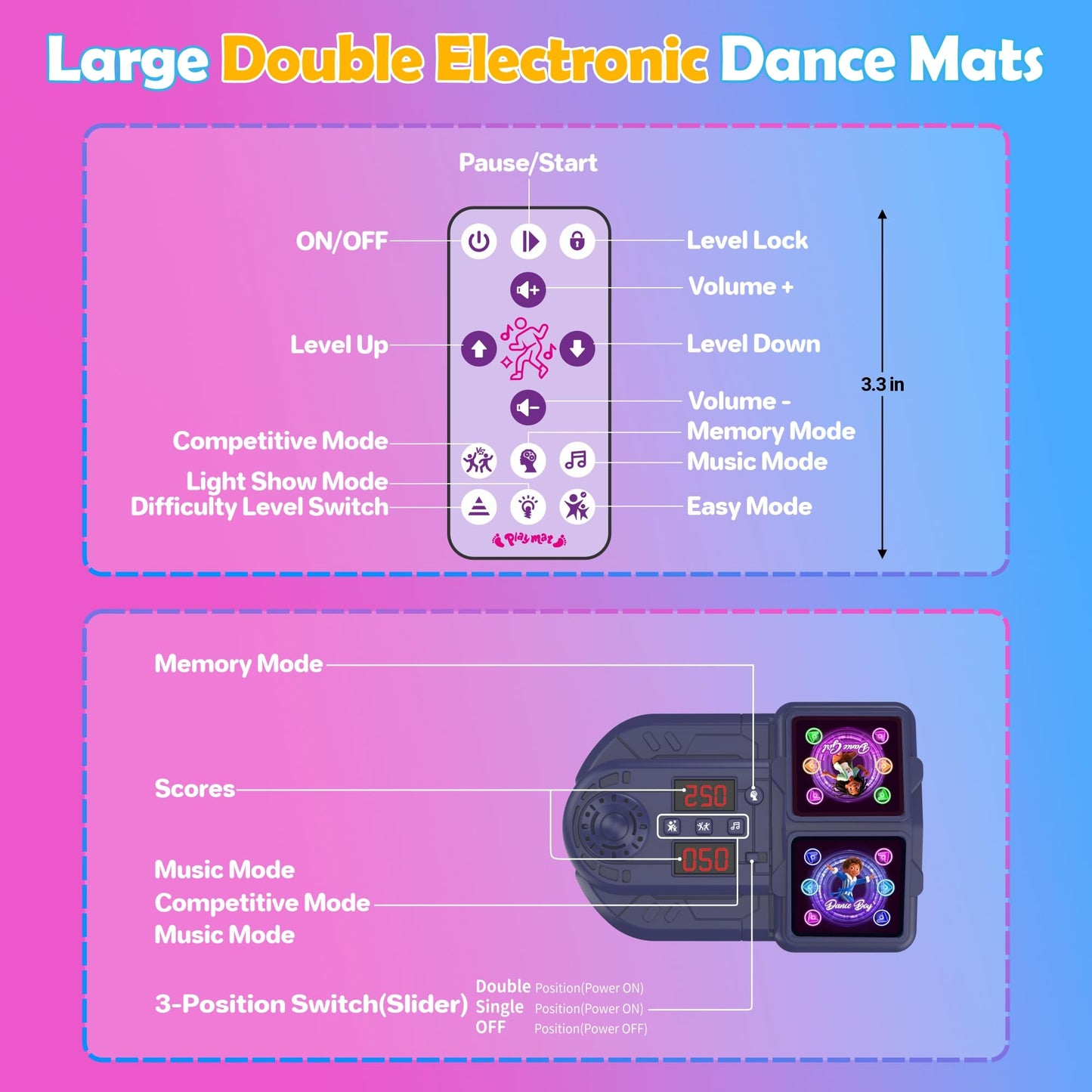 TooLion kids dance mat in a living room setting