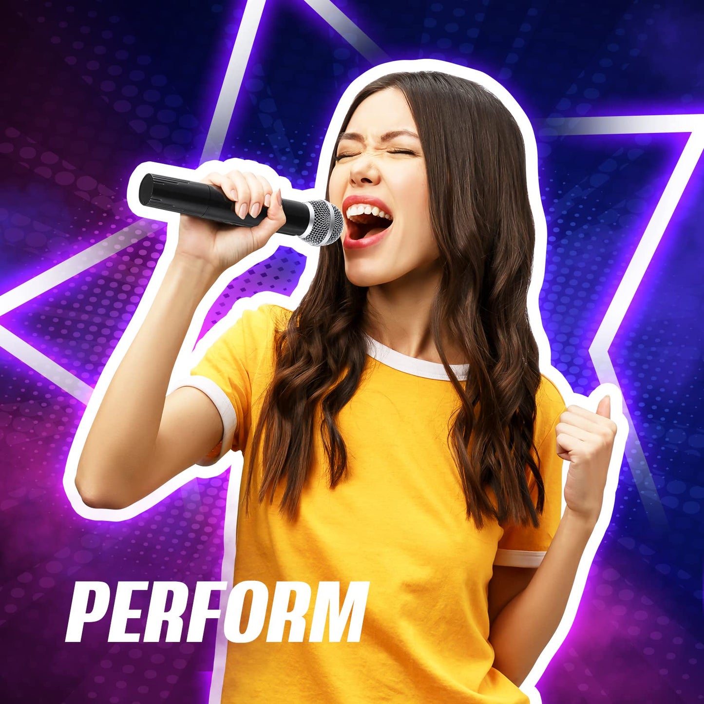 Durable lightweight pop star costume accessory mic prop pack