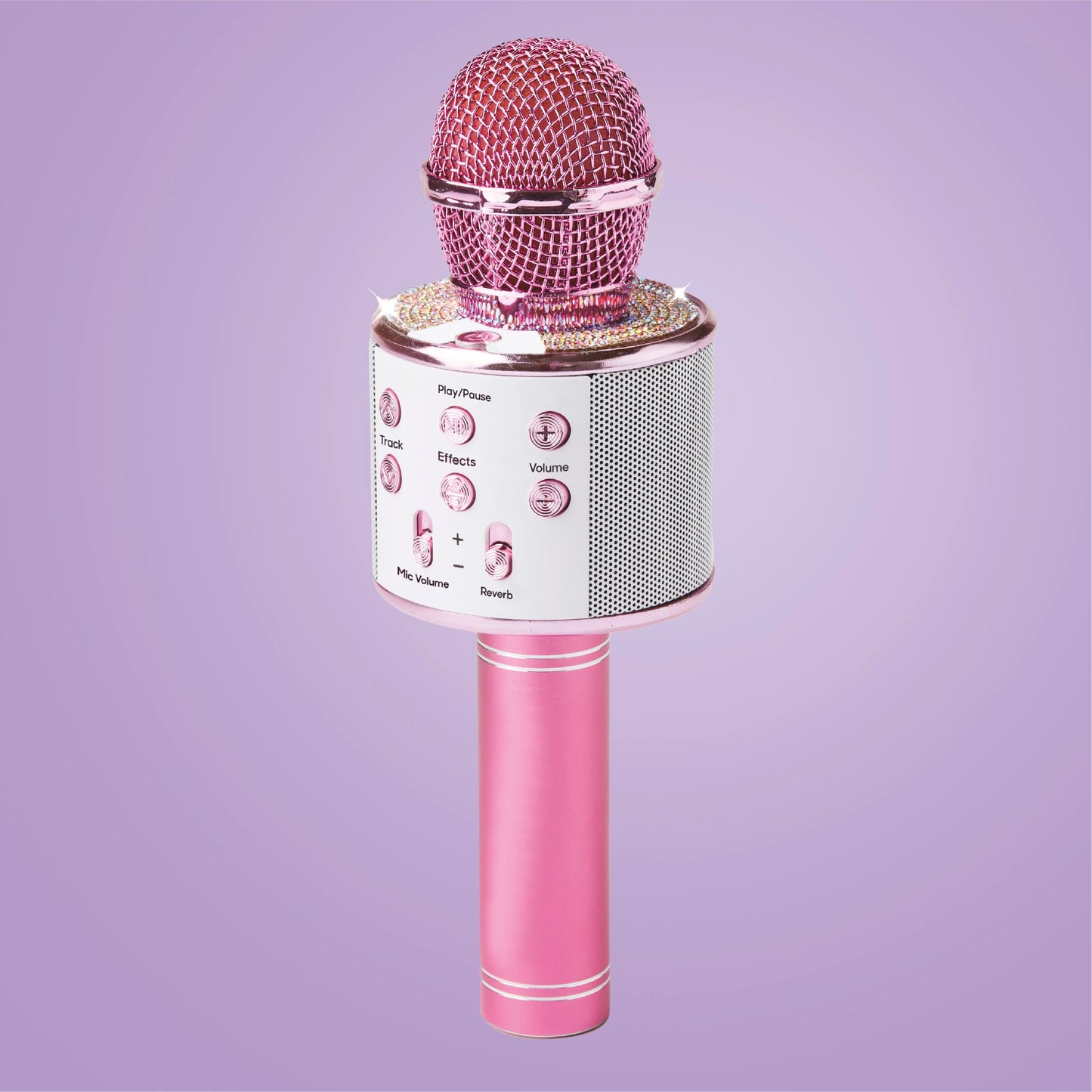 Claire's authentic USA imported karaoke microphone for children showing the built-in speaker housing