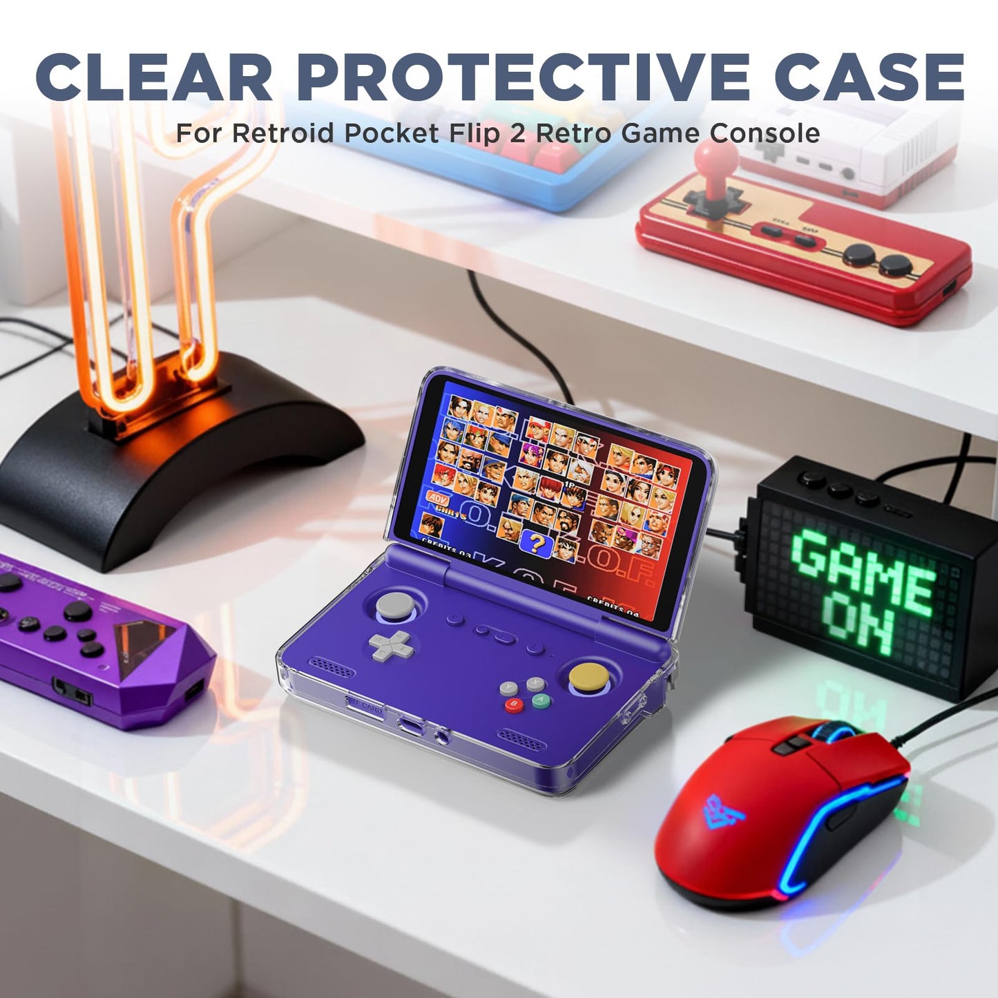 Easy installation process of Fgerwz clear case on retro gaming console