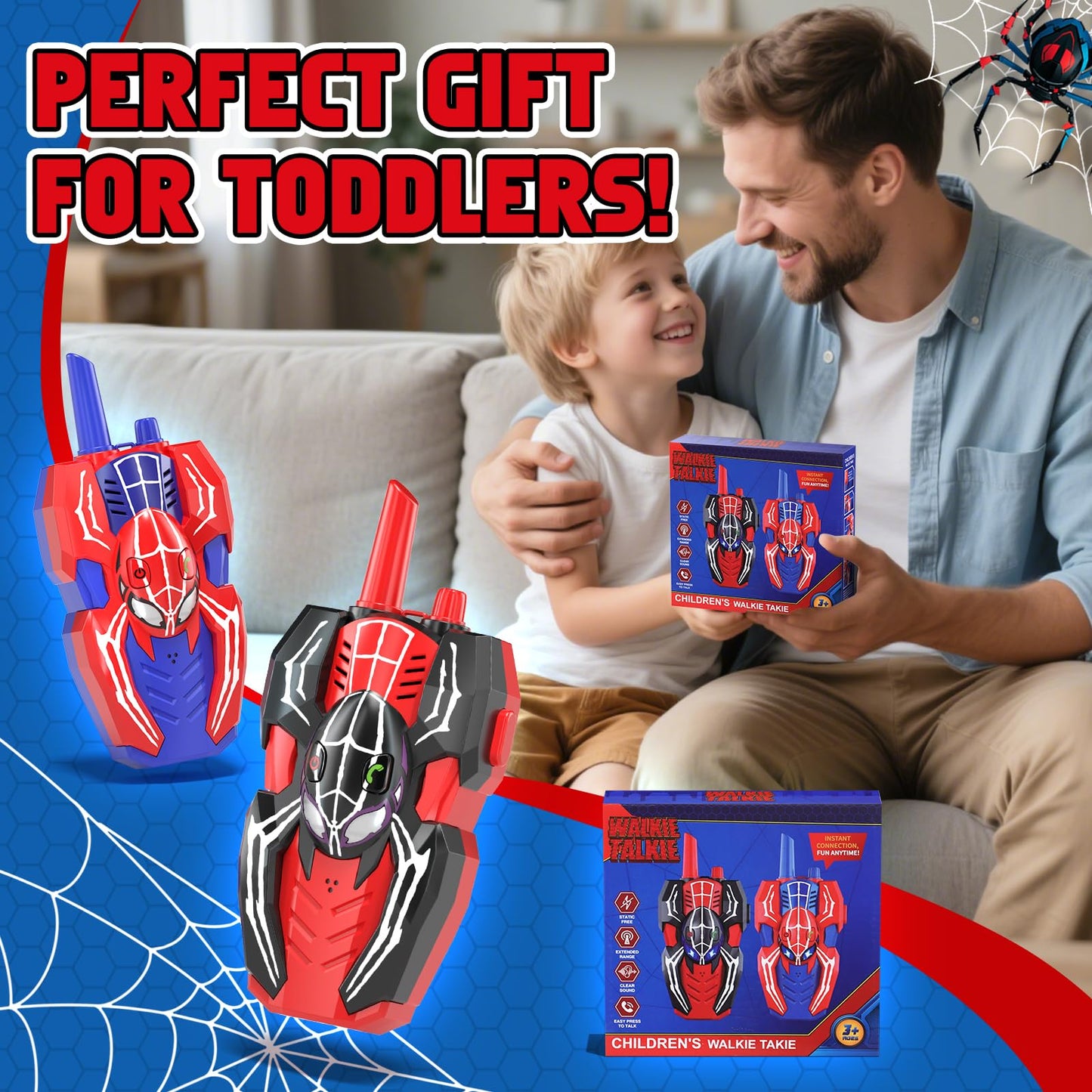 SOGAWEBB premium imported kids walkie talkie packaging layout for gifting purposes