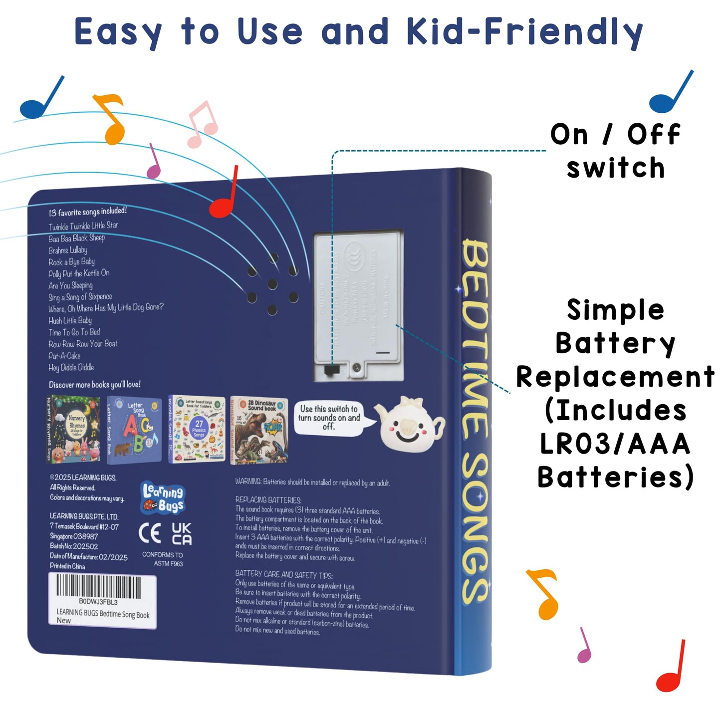 Educational Learning Bugs musical toy for toddlers 1 to 3