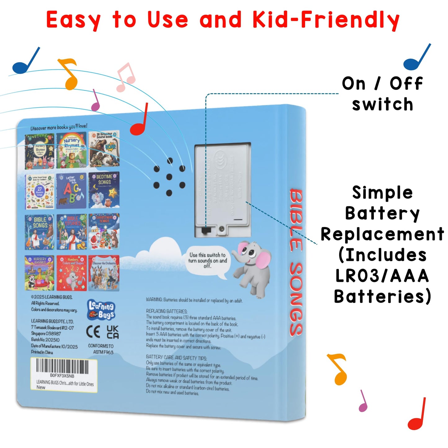 Educational Learning Bugs musical toy for toddlers in packaging