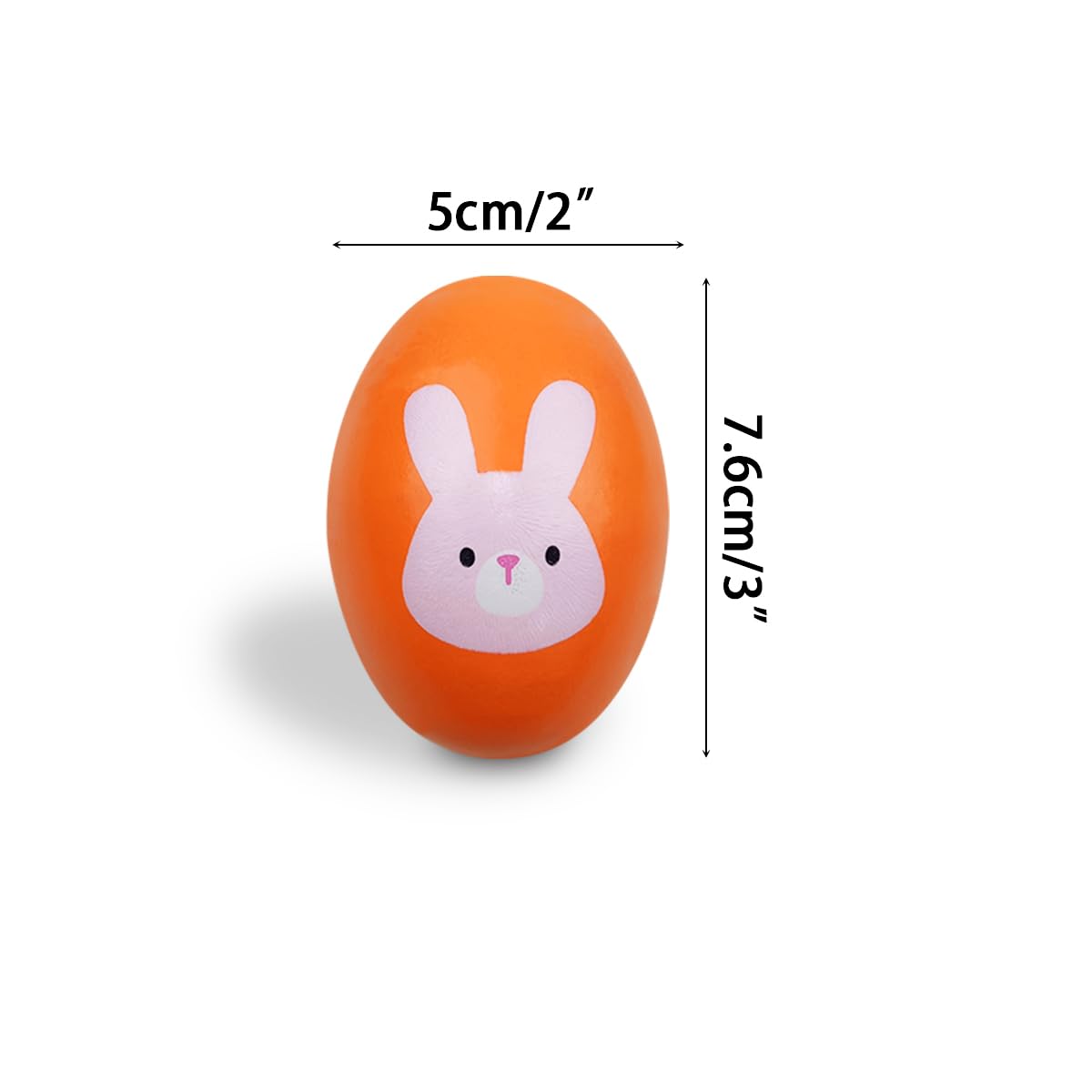 Educational non toxic wooden egg shakers packaged as ideal basket fillers for kids.