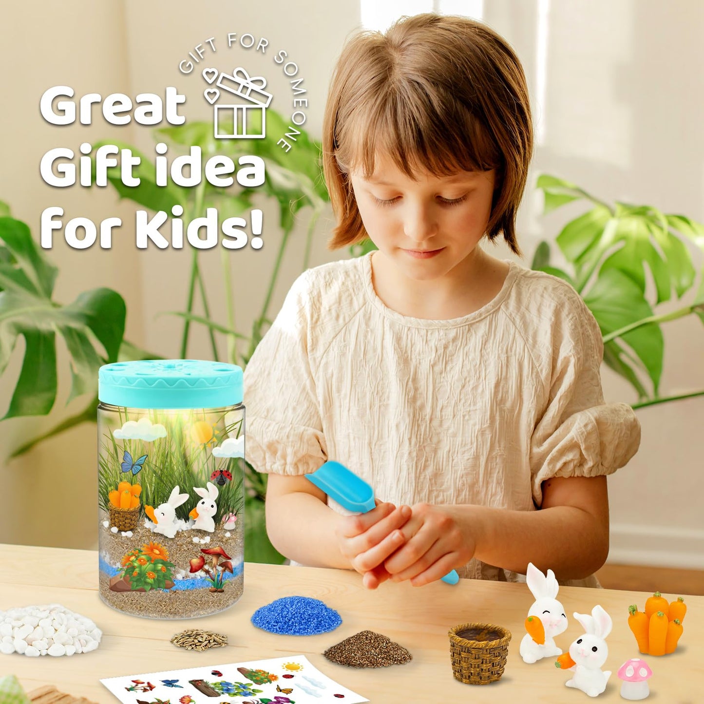 AluAbi STEM science educational kit for boys and girls highlighting the natural water cycle inside the jar.