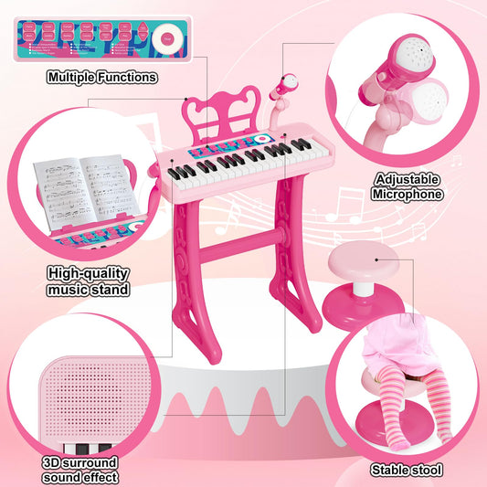 NEUBSAW thirty-seven key toddler musical instrument showing the button control interface
